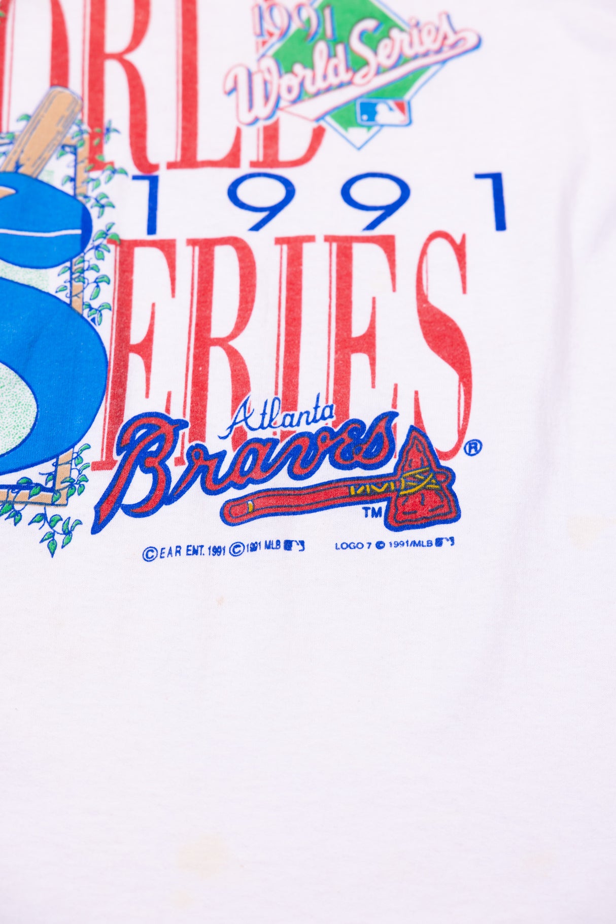 Vintage 1991 Atlanta Braves World Series National League Champions T-shirt