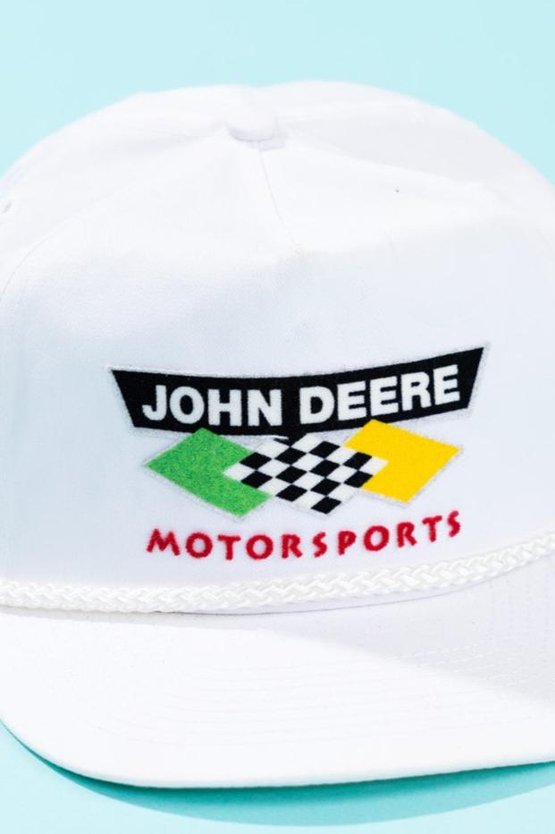 Vintage 90s John Deere Motorsports Snapback Hat