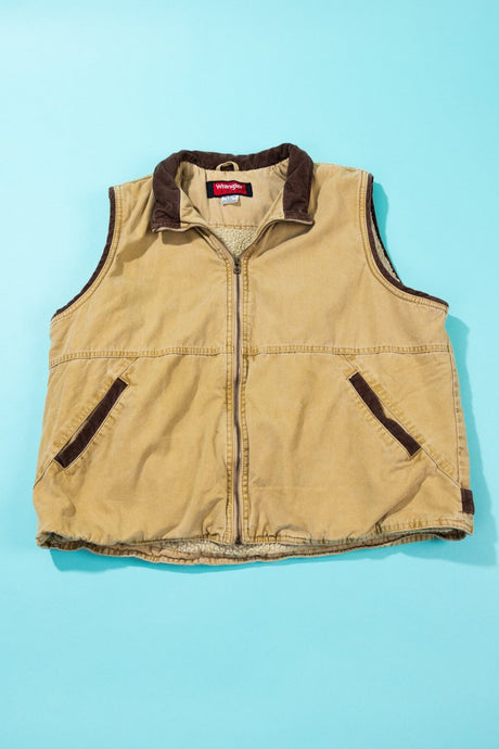 Vintage 90s Wrangler Hero Khaki Vest