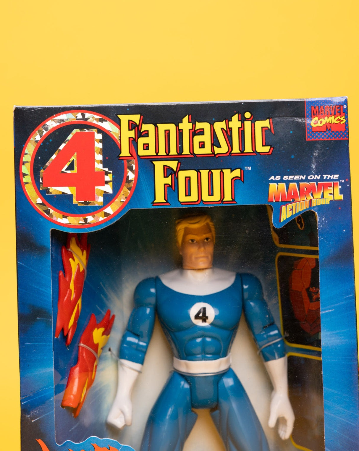 Vintage 1995 Johnny Storm Fantastic Four 10" Poseable Action Figure