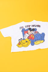 Vintage 80s Disney Mickey Mouse Do Not Disturb Crop Top