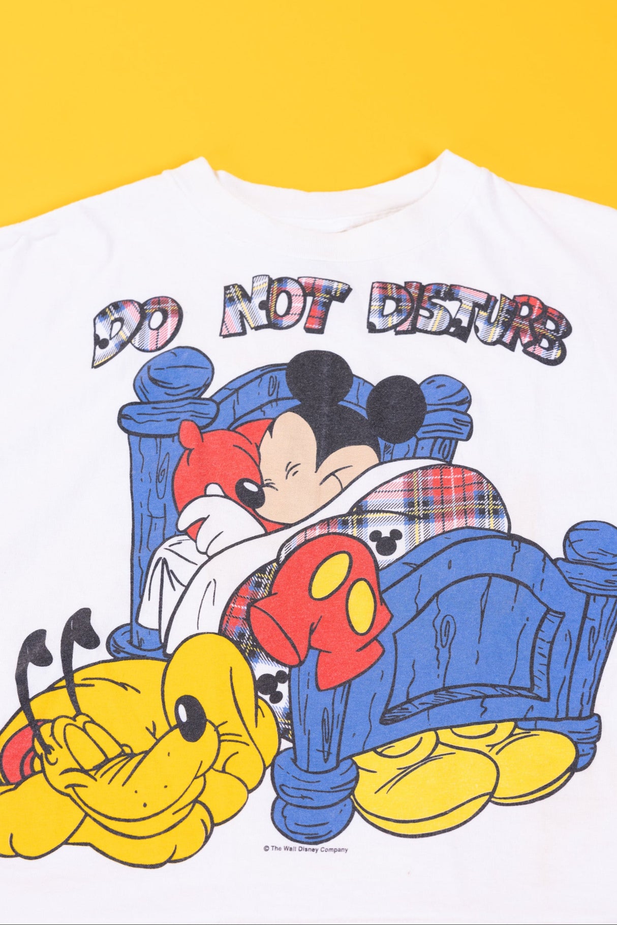 Vintage 80s Disney Mickey Mouse Do Not Disturb Crop Top