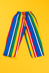 Vintage 90s Striped Color Block Pants (Kids - 4)