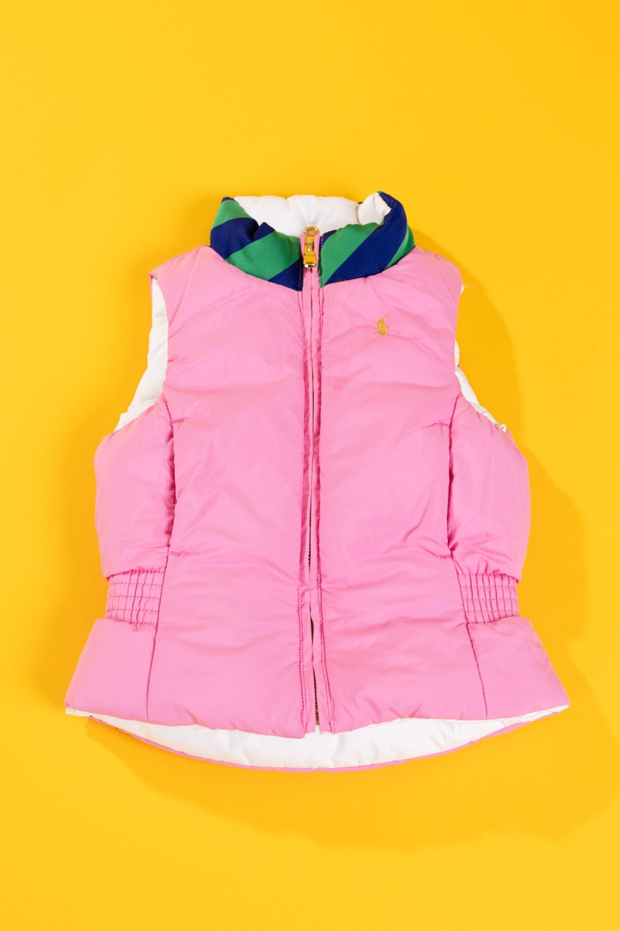 Vintage 90s/Y2K Ralph Lauren Down Reversible Puffer Vest (Kids - S/XS)