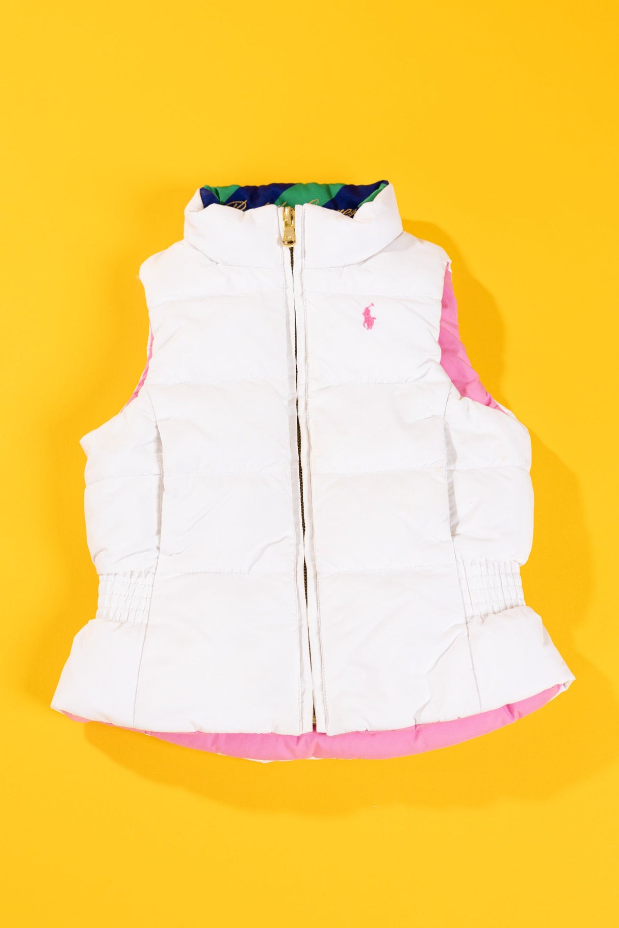 Vintage 90s/Y2K Ralph Lauren Down Reversible Puffer Vest (Kids - S/XS)