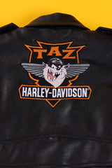 Vintage 2000 Harley Davidson Taz Leather Biker Jacket (Kids - 12M)