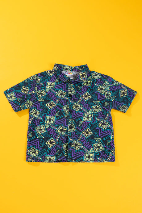 Vintage 90s Starting Line Retro Button Up (Kids - 12)