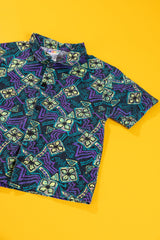 Vintage 90s Starting Line Retro Button Up (Kids - 12)