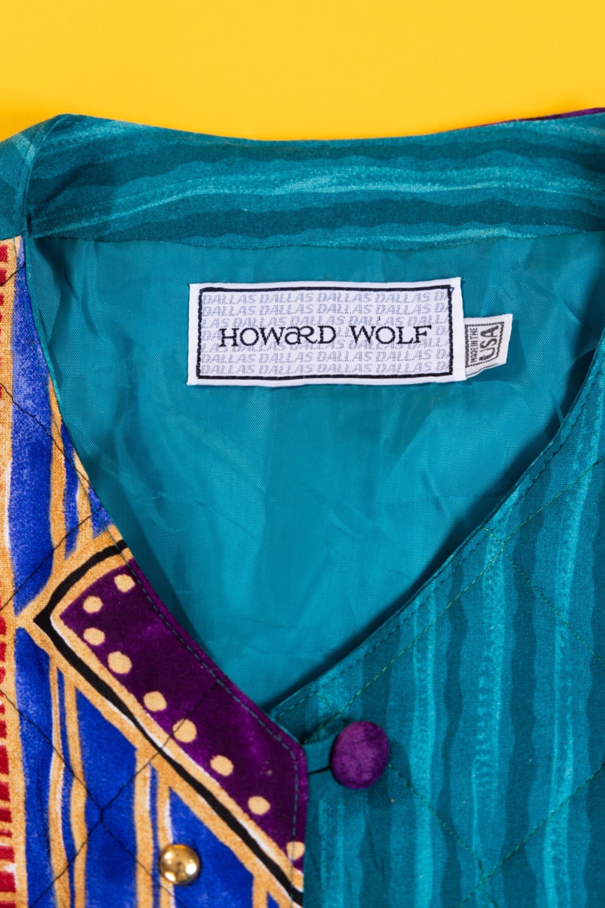 Vintage 80s Howard Wolf Retro Vest