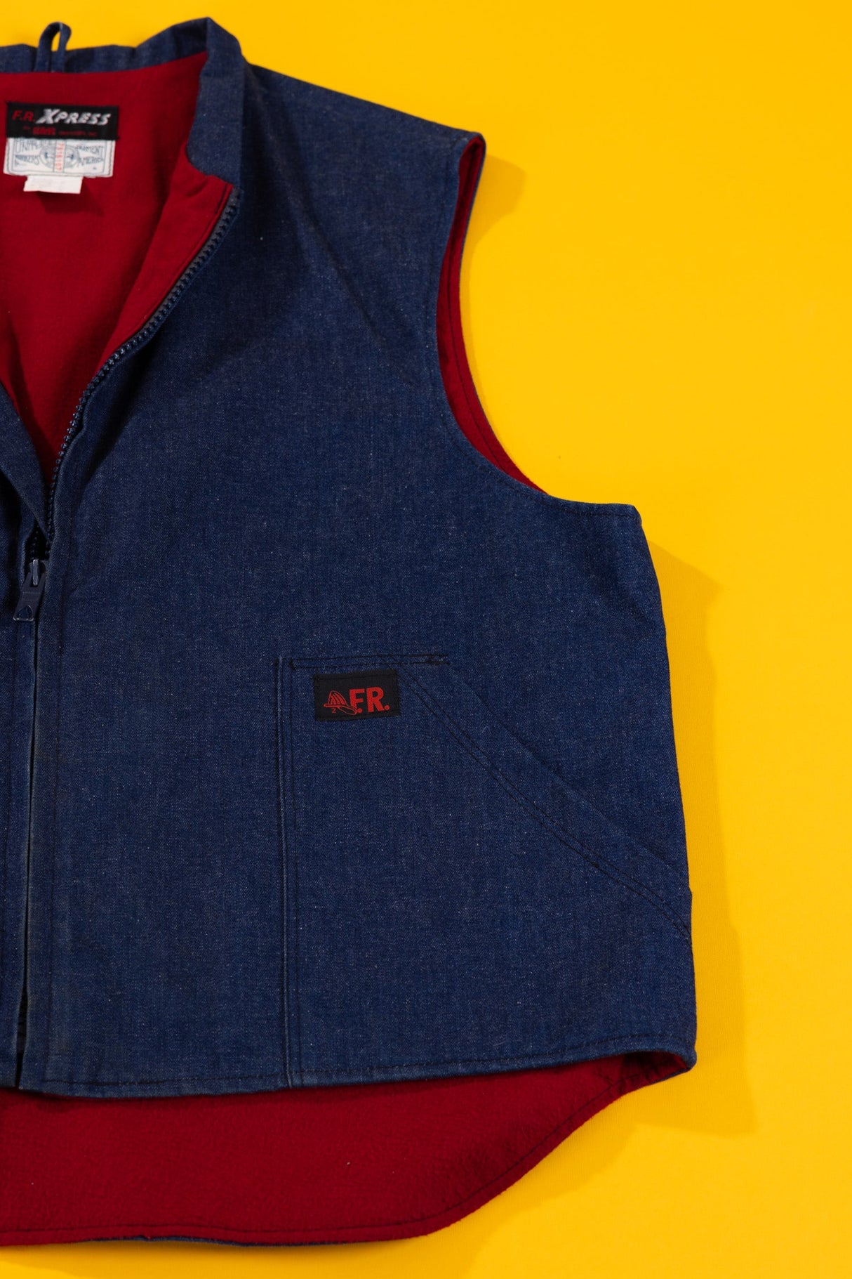 Vintage 90s F.R. Xpress Denim Vest