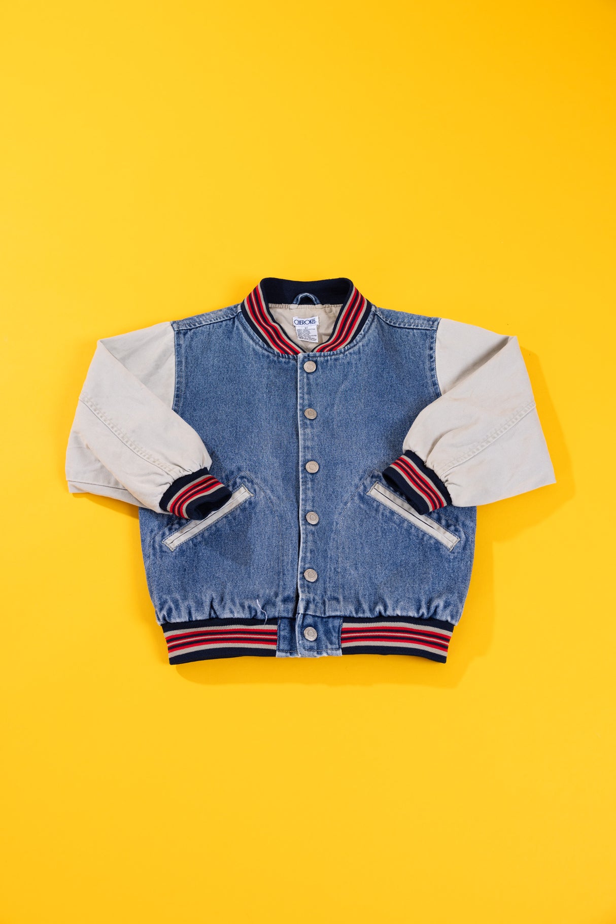 Vintage 90s Cherokee Denim Varsity Jacket (Kids - 5T)