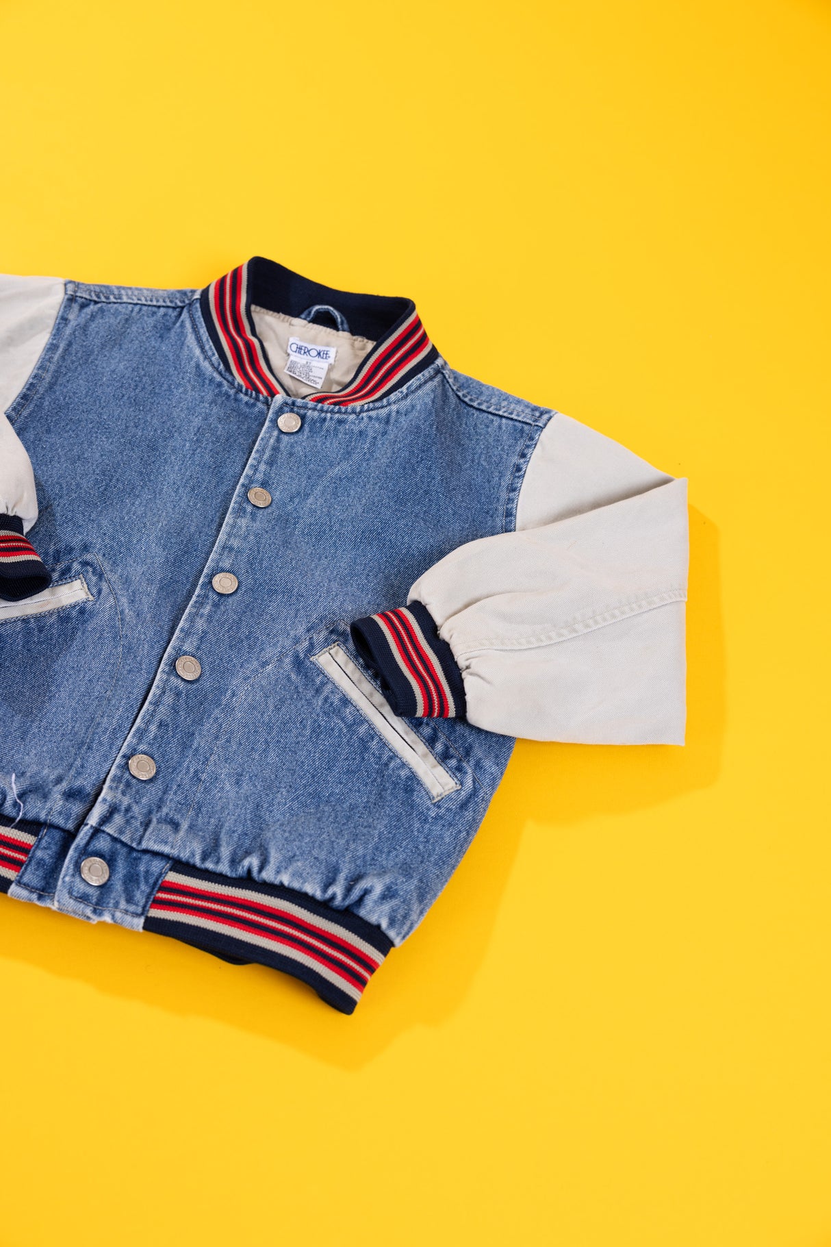 Vintage 90s Cherokee Denim Varsity Jacket (Kids - 5T)