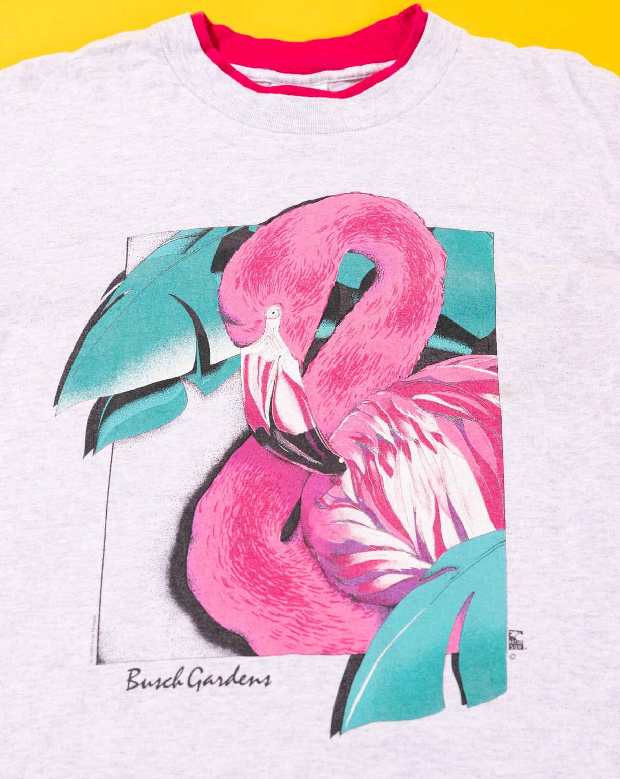 Vintage 1990 Busch Gardens Flamingo T-shirt