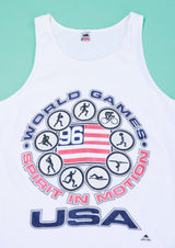 Vintage 1996 Olympics World Games USA Tank Top