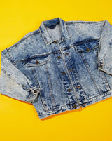 Vintage 80s Mizz Lizz Acid Wash Denim Jacket