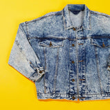 Vintage 80s Mizz Lizz Acid Wash Denim Jacket