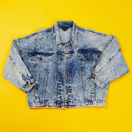 Vintage 80s Mizz Lizz Acid Wash Denim Jacket