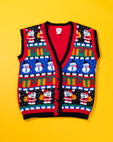 Vintage 90s Avon Style Christmas Sweater Vest