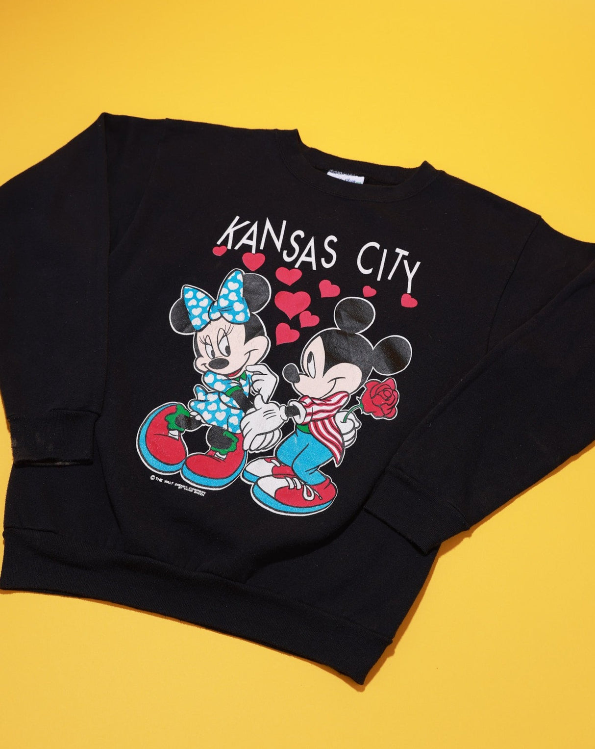 Vintage 80s Disney Mickey & Minnie Mouse Kansas City Crewneck Sweater