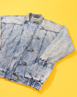 Vintage 80s Upper Class Acid Wash Denim Jacket