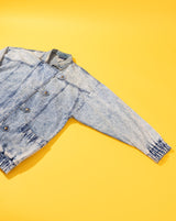 Vintage 80s Upper Class Acid Wash Denim Jacket