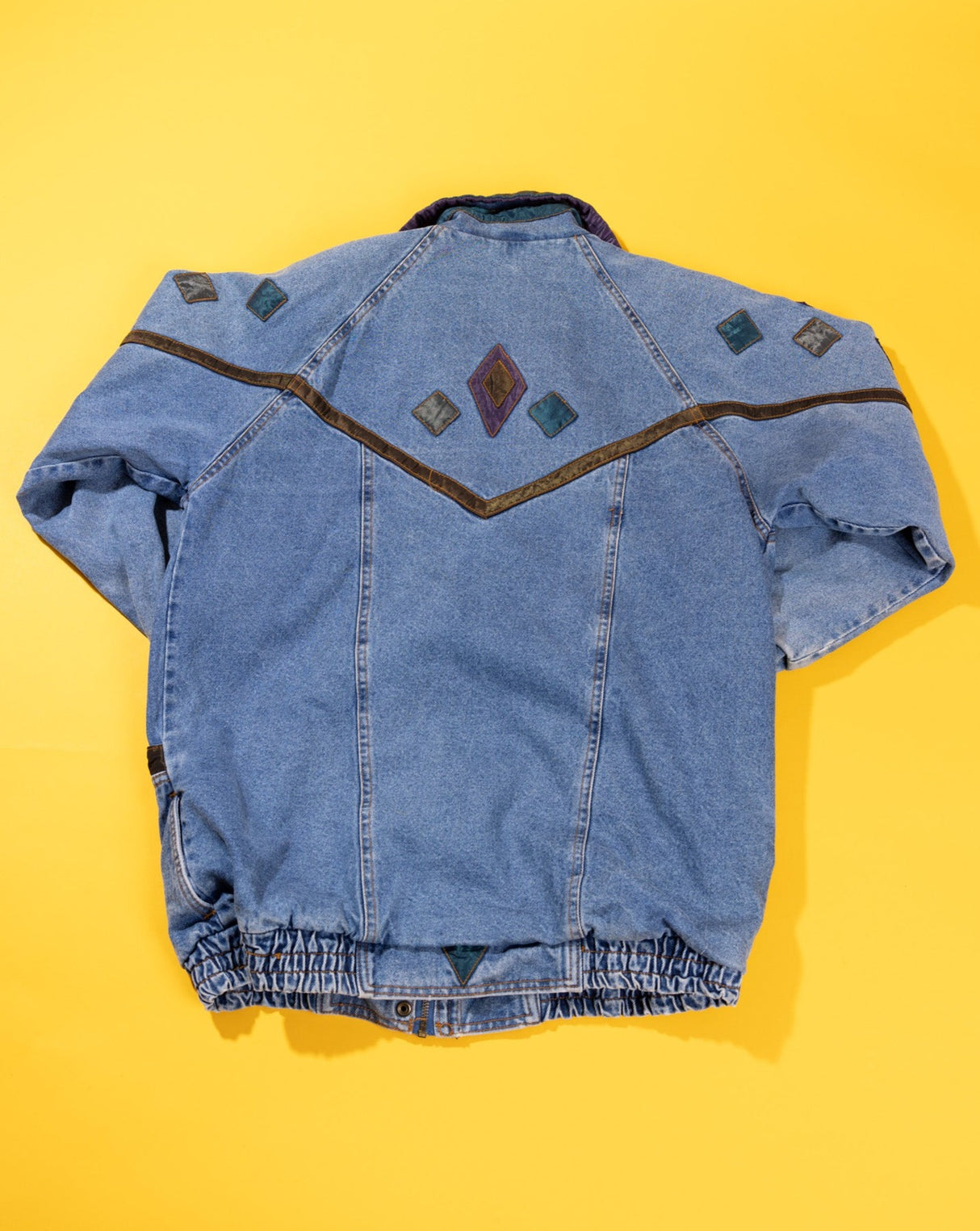 Vintage 80s Be in the Current Seen Long Denim Jacket