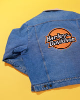 Vintage 80s Harley Davidson Denim Jacket