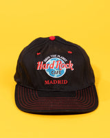 Vintage 90s Save The Planet Hard Rock Cafe Madrid Snapback Hat