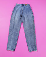 Vintage 80s Lee Acid Washed Distressed Mom Jeans