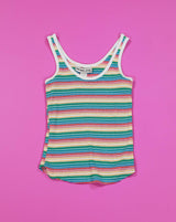 Vintage 70s Im A Smart Alec Stripped Tank Top