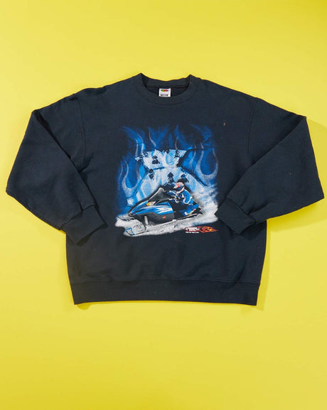 Vintage 90s Dennis Kirk Snowmobile Crewneck Sweater