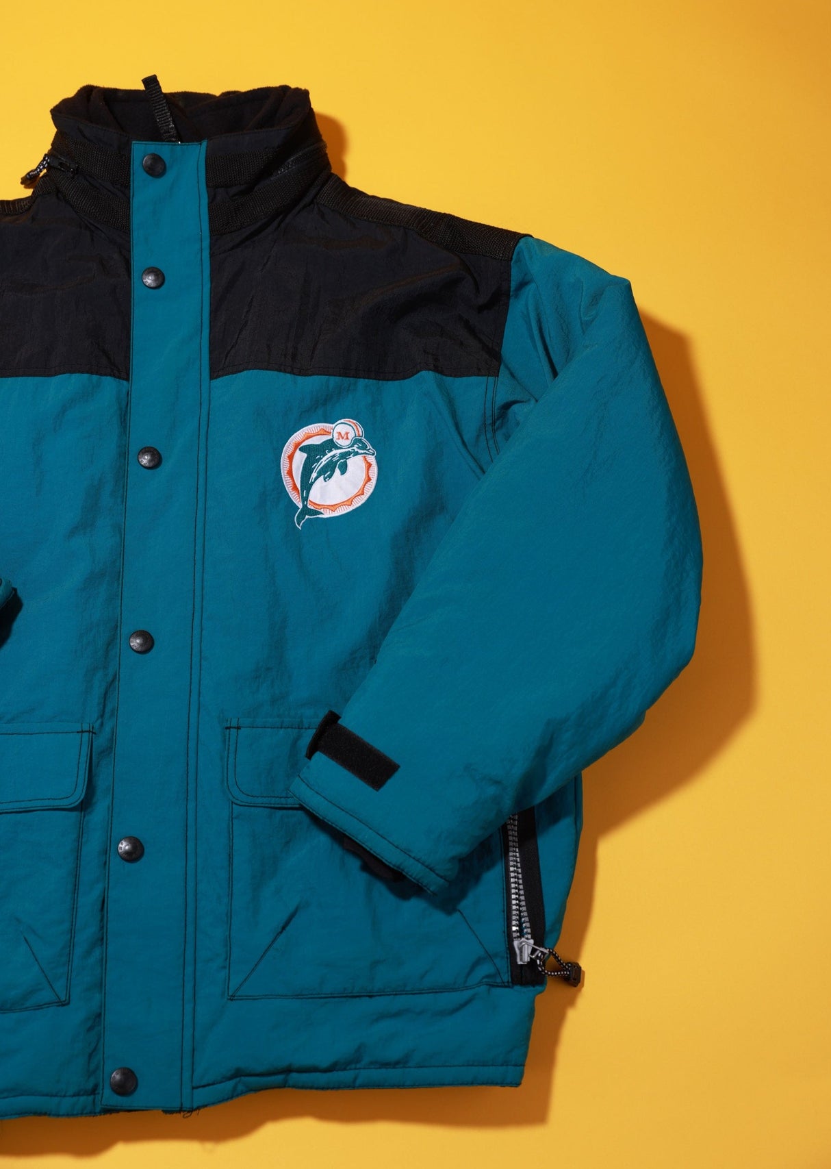 Vintage 90s Champion Miami Dolphins Puffer Jacket