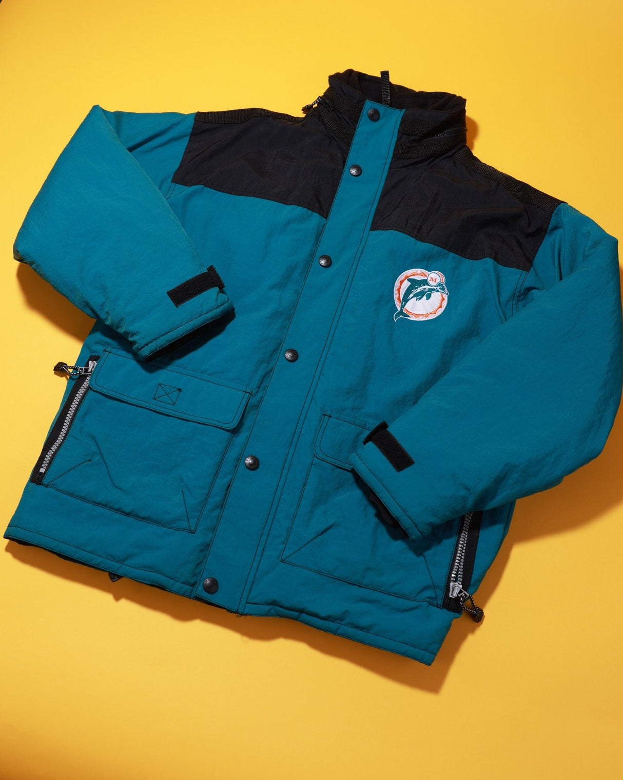 Vintage 90s Champion Miami Dolphins Puffer Jacket