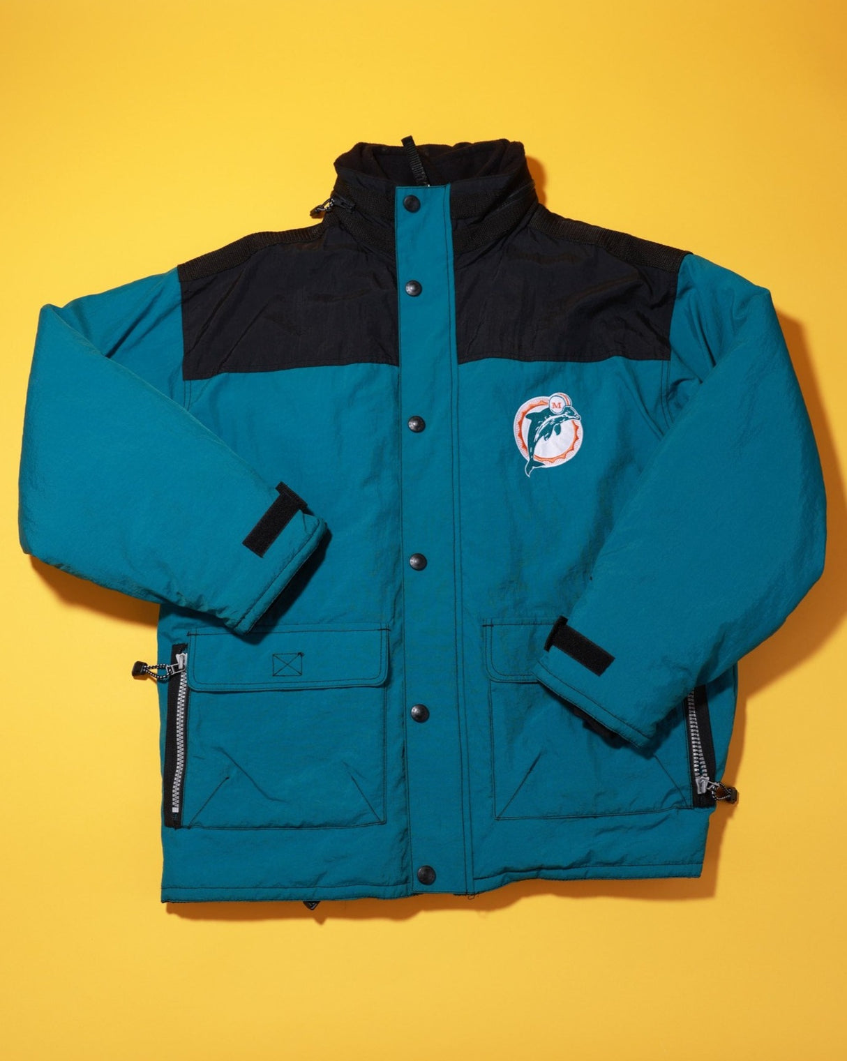 Vintage 90s Champion Miami Dolphins Puffer Jacket