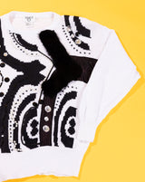 Vintage 80s Cervelle Black & White Sweater